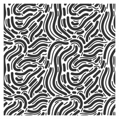 Seamless pattern of mono ink waves. 