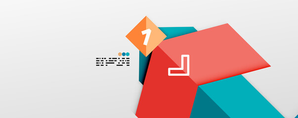 Shiny color triangles and geometric shapes vector abstract background