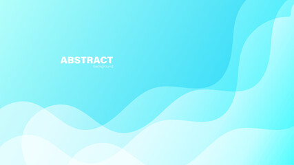 Abstract blue background and wave lines, background with copy space for design, vector.