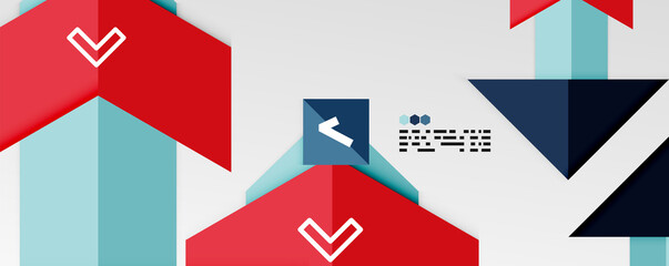 Shiny color triangles and geometric shapes vector abstract background