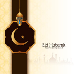 Islamic Eid mubarak festival greeting background design