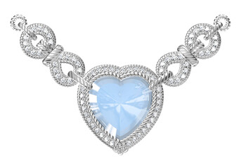 earrings on white background (high resolution 3D image)