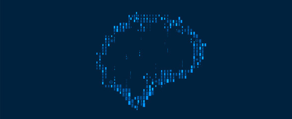 Abstract human brain. Artificial intelligence technology. Science background