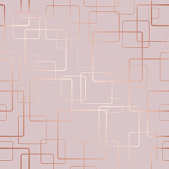 Elegant seamless pattern. Delicate geometric background. Pink abstract texture. Repeated rose gold patern for design prints. Repeating glitter pattern. Modern abstract wallpaper, gift wrapper. Vector