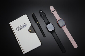 smart watches and notebook