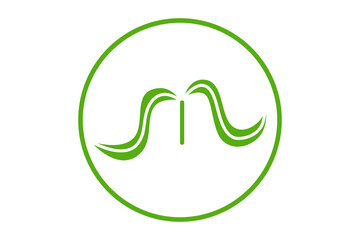 A logo or icon of leaves. Good for any project. Vegan, vegetarian, organic, spa, logotype, yoga, meditation.