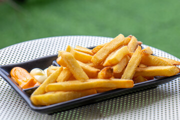french fries on a plate