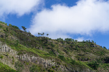 Beautiful landscape in the high mountains of Madeira, Portugal