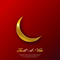 Plakat Jamaat Ul Vida the last Friday in the month of Ramadan vector illustration 