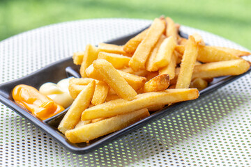 french fries on a plate