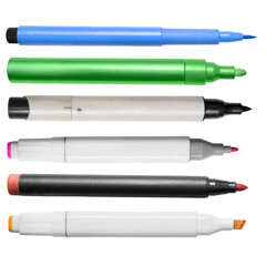 Colorful markers isolated