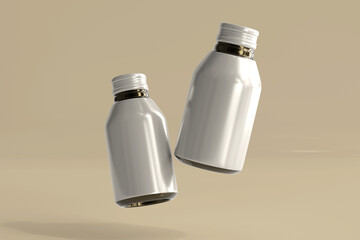 Aluminum Beverage Bottle 3D Rendering