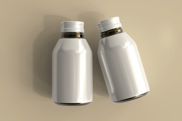 Aluminum Beverage Bottle 3D Rendering
