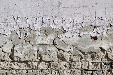 Cracked texture of old brick wall
