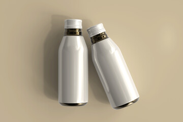Aluminum Beverage Bottle 3D Rendering