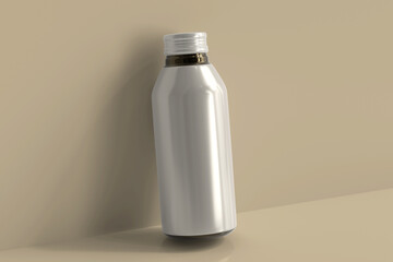 Aluminum Beverage Bottle 3D Rendering