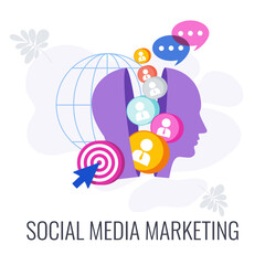 Social Media Marketing icon. Digital marketing Strategy.