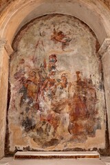 Napoli - Affresco del quarto altare a destra della cripta della Basilica di Santa Maria alla Sanità