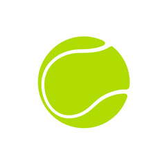 Vector green tennis ball collection Isolated on white background.