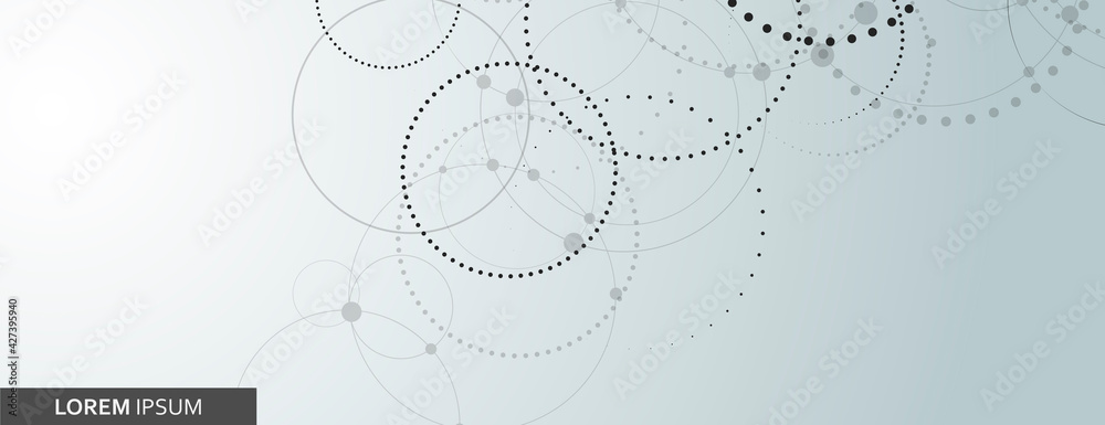 Aufkleber vector design template with connect dotted circle. dotted connect cover illustration. abstract backg