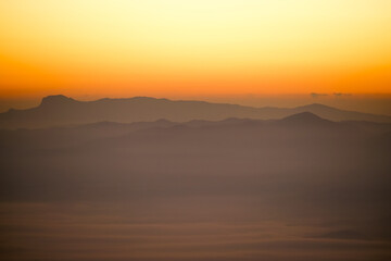 Ang Khang Mountains Thailand landscape with clouds sunrise beautiful view