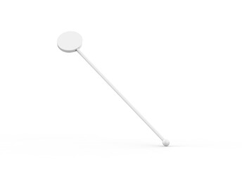 Stirrer stick mockup template for cocktail, mocktail, tea, juice, coffee and alcohol, promotional stirrer stick for branding, 3d illustration