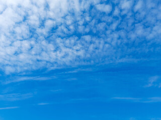 bright blue sky in light fluffy 
