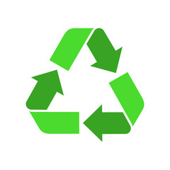 Obraz premium Recycle icon sign.Mobius loop.Most used recycle signs vector.Green icon for packaging and recycling.ecology, eco friendly and environmental management symbols.An arrow that revolves endlessly