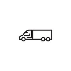 Shipping truck line icon vector. Truck car icon vector illustration