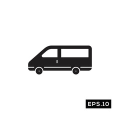 Shipping van icon vector. van car icon vector illustration