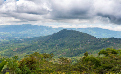 Fototapeta na wymiar Mountainous and cloudy Nature in Costa Rica. Central America.