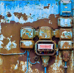 old rusty generator