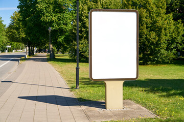 City Light Poster Mock-Up Template next to street © Robert Kneschke