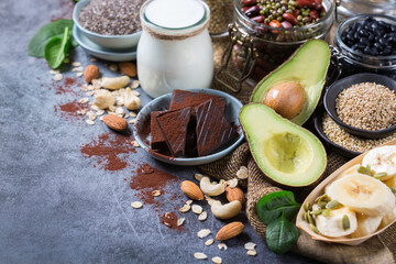 Food rich in magnesium, healthy eating and dieting