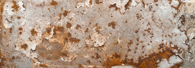 The corrosion rust background,  Paint debris from the metal surface