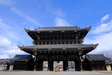 古都京都の観光名所　東本願寺の御影堂門