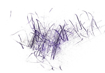 Typewriter ink hatching, scribble isolated on white background