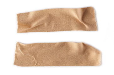Clean Adhesive bandage set, isolated on white background, top view