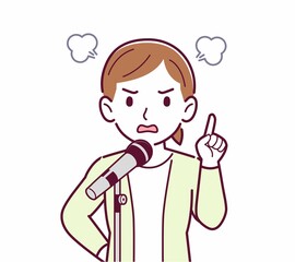 マイクで歌う人