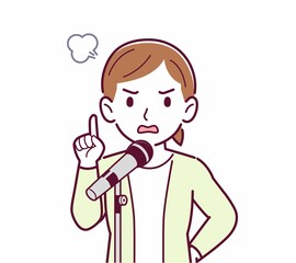 マイクで歌う人