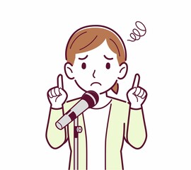 マイクで歌う人