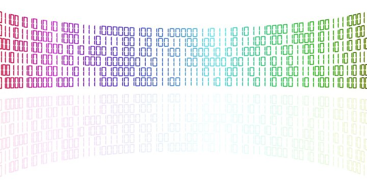 Digitalisierung, ein Strom aus bunten Nullen und Einsen