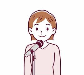 マイクで歌う人