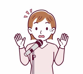 マイクで歌う人