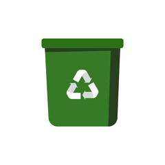green recycle bin icon