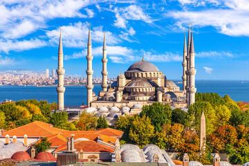 The Blue Mosque or Sultan Ahmet Mosque in the bosphorus, Istanbul