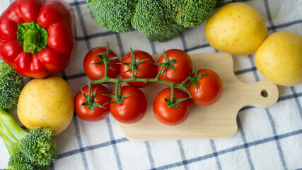 Fresh vegetables on the table. Healthy diet.