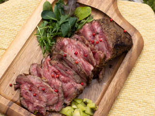raw beef steak