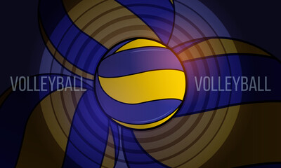 Volleyball ball vector illustration. Abstract background