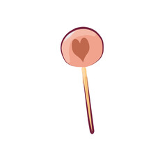 Children's clip art made of pink candy.
